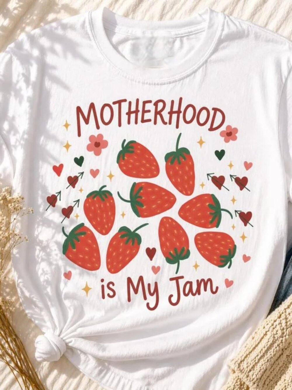 Cute Motherhood Shirt, Strawberry Mama Tee, Mothers Day Gift